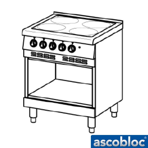 Ascobloc Ascoline AEH 550 GastO inductie kookplaat vrijstaand zonder oven logo